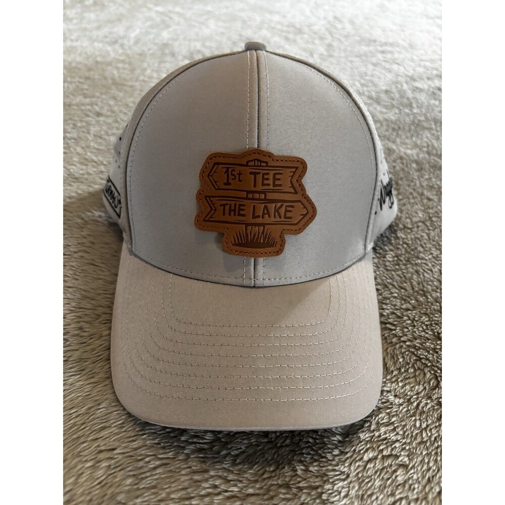 Waggle Golf Gray 1st Tee The Lakes Logo Snap Back Hat